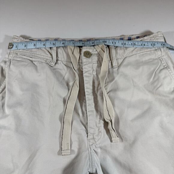 Abercrombie Vintage Logo Chino 10” Inseam Shorts Size 30 Solid Beige Mns 30 - Picture 9 of 15